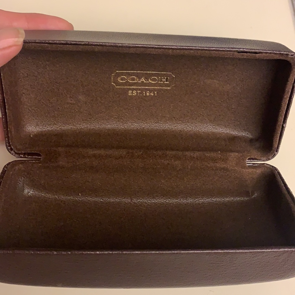 Brown Coach hard case sunglasses/glasses holder - Picture 4 of 7